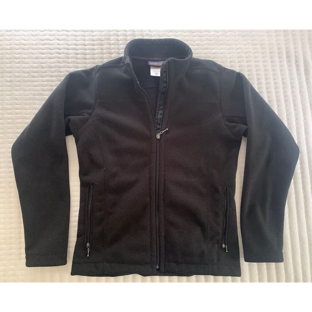 Women’s Patagonia Synchilla Windzone Jacket Black Full Zip Windproof Size XS